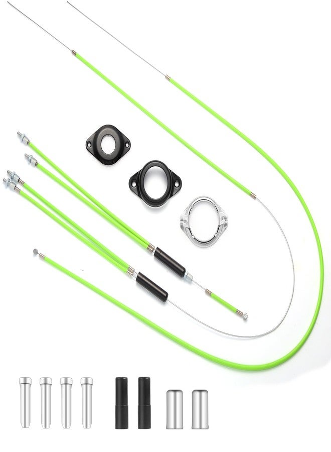 Gionfe 1 Set BMX Bike Gyro Brake Cables Front + Rear (Upper + Lower) with Spinner Rotor, BMX Bicycle Brake Lines Set Cable Wire & Housing Replacement for Most Gyro Systems and 20" Bikes Parts,Professional - Image 1