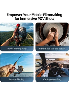 TELESIN Magnetic Neck Mount for Phones, Cell Phone Holder Stand Hanging on Neck POV/Vlog Selfie Hand Free Necklace Phone Strap Video Recording for iPhone 15 14 13 12 Series Android Phones (Purple)  - Image 3