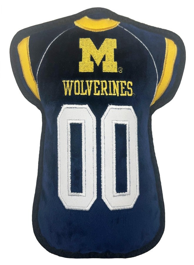 Pets First The 1st Ever Tough but Smooth Dog Toy NCAA Michigan Wolverines Football Jersey Tough Pet Toy. A Premium Quality Doggie Toy with Built-in Squeaker. Sports Fans Favorite Chew Toy - Image 1