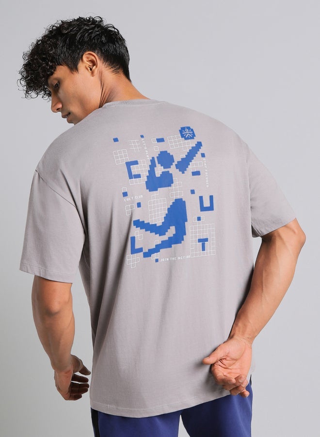 Cult Men Oversized Power Play Print T-Shirt - Image 5
