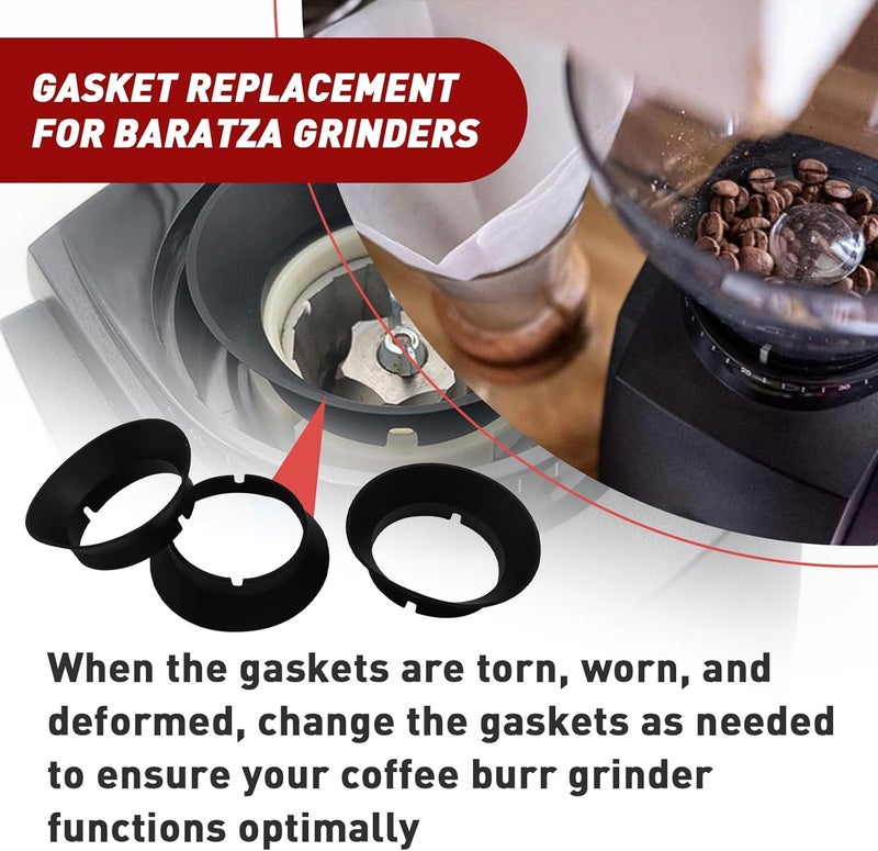 FixlyFido 3 Pcs Gasket Replacement for Baratza Encore and Virtuoso Coffee Grinders - Replacement Ring for Electric Conical Burr Grinder - Durable and Reliable - Image 5