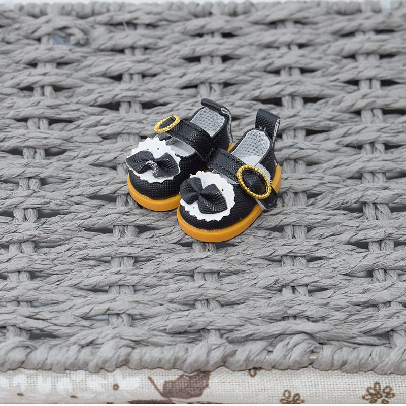Linna Beier pendant shoes star Delu keychain stand Capital sitting for clothes Labubu sling romper(Black Princess shoes, Suitable for Desney pendant) - Image 1