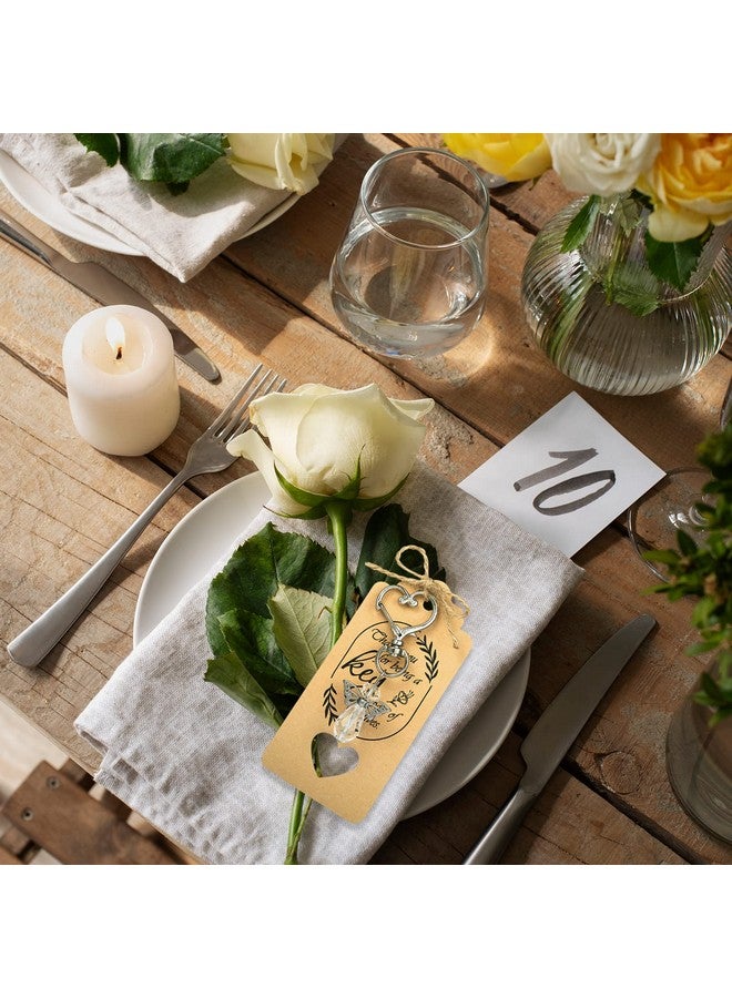 GWHOLE 30 Set of Crystal White Angel Design Keychain Favors Set, Angel Wing Pendant with Thank You Tags Drawstring Organza Bag Guest Return Gifts for Baptism Favors, Baby Shower - Image 4