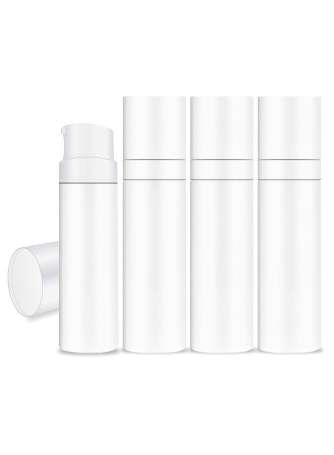 MYOC White Airless Pump Bottle Set with White Pump, 15ml, Pack of 4, Leak-Proof Design for Lotions, Serums, Face Creams, DIY Beauty and Skincare - Image 1