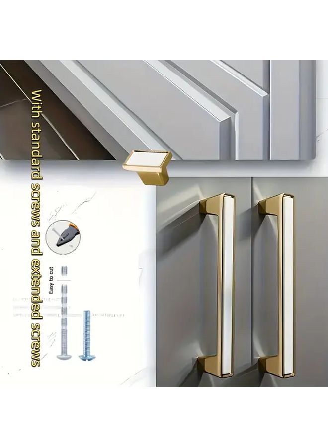 2pcs Heavy Duty Metal Cabinet Door Handles With 96 Hole Pitch Extended Installation Rods - Image 1