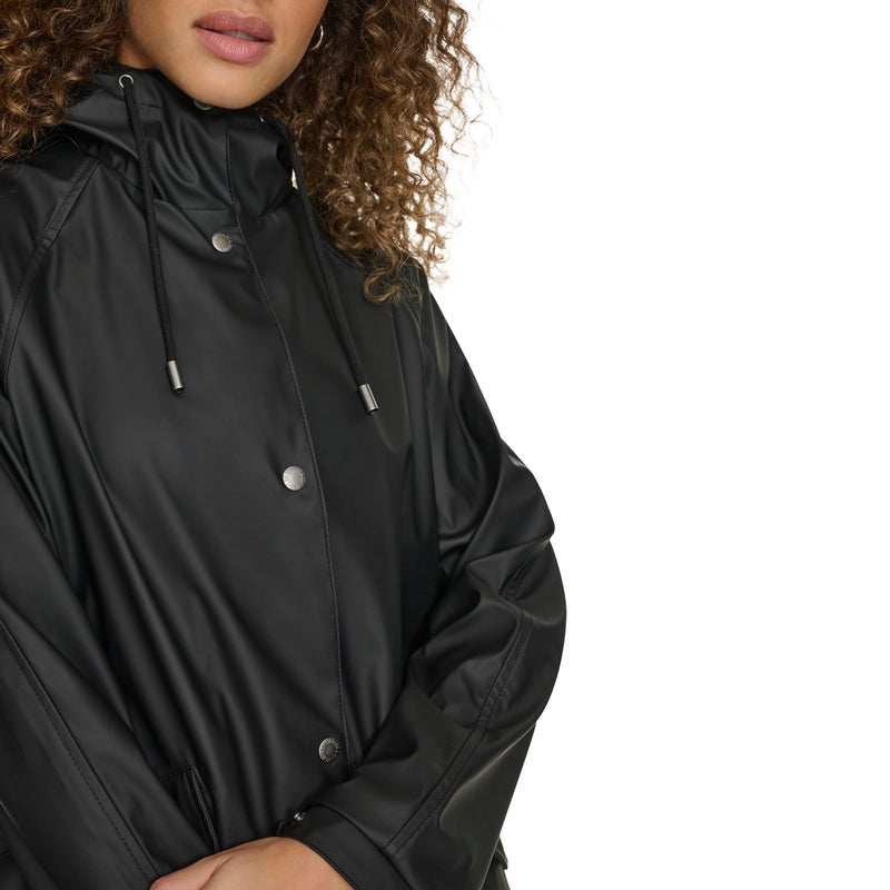 Levi's Women's Raglan Sleeve Rain Jacket, Black, X-Large - Image 3