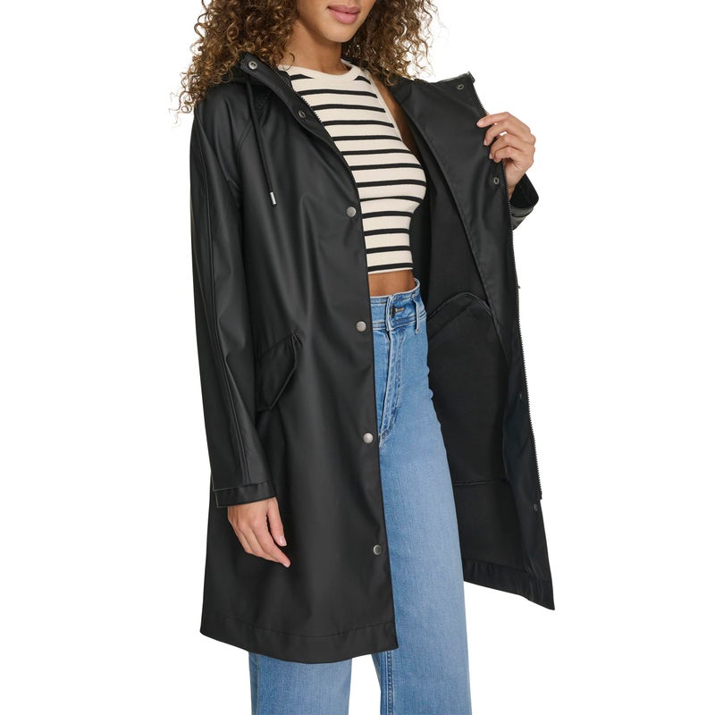 Levi's Women's Raglan Sleeve Rain Jacket, Black, X-Large - Image 2