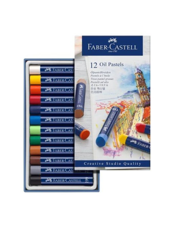 Faber Castle Oil Pastel - Box of 12 - Image 2