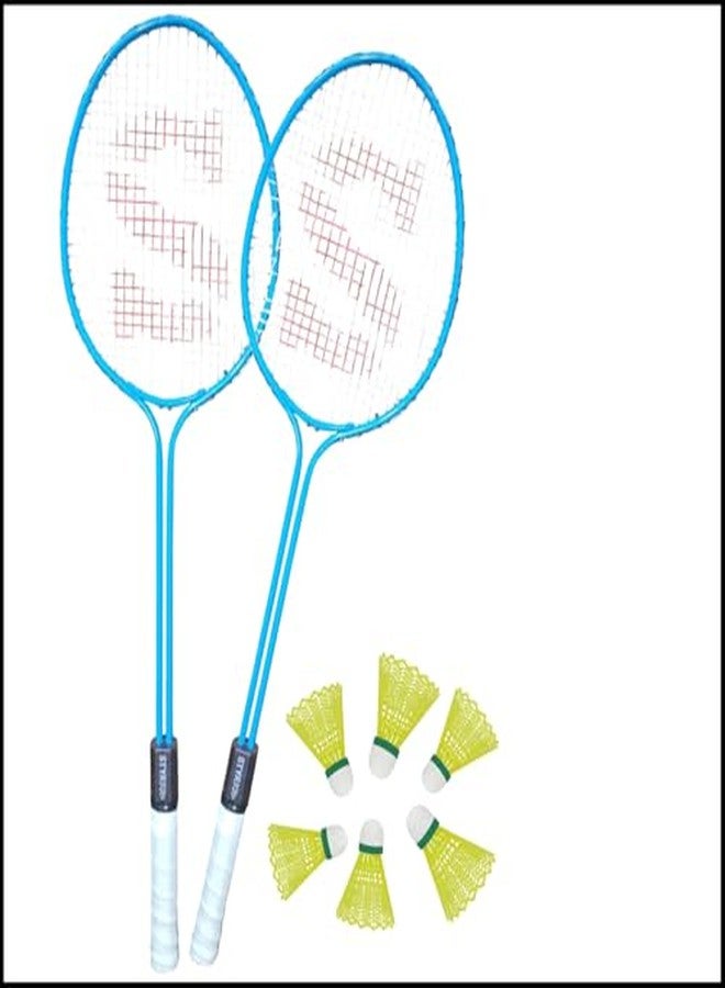 STYRKR Pro Badminton Set, 2 Rackets with 6 Green Shuttlecocks, Badminton Kit - Image 2