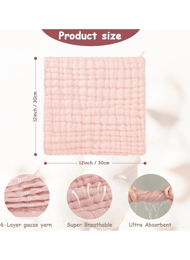 Looxii 6 Pack 100% Cotton Baby Wash Cloths - Image 5