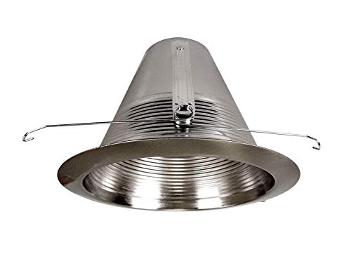 NICOR Lighting 6 inch Nickel Wet Location Rated Cone Baffle Trim, Fits 6 inch Housings (17550ANKWL) - Image 1
