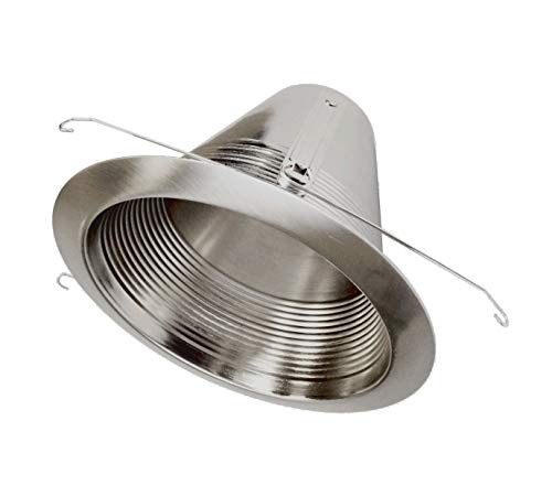 NICOR Lighting 6 inch Nickel Wet Location Rated Cone Baffle Trim, Fits 6 inch Housings (17550ANKWL) - Image 5