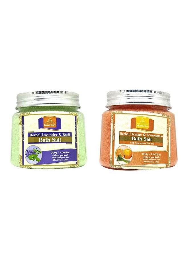 Khadi Pure Orange & Lavender Bath Salt 200 G (Pack Of 2)  - Image 2