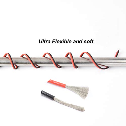 Haerkn 16 awg Silicone Electrical Wire Cable 66ft [Black 33ft Red 33ft] 16 Gauge Separete Wire Hook Up Oxygen Free Stranded Tinned Copper Wire High Temperature Resistance Spool - Image 3