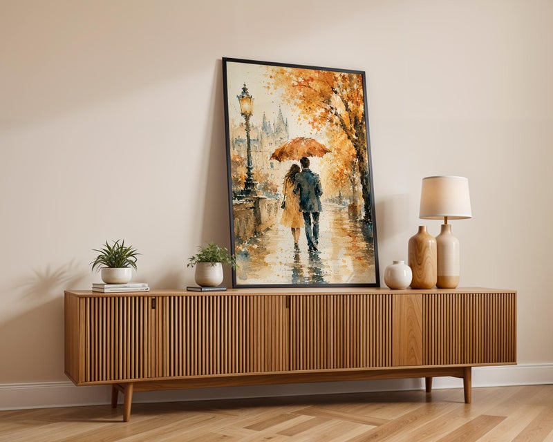 TNESSENTIAL Romantic Couple Poster, Love Wall Art, Romance Print, Couple Wall Art, Romantic Painting Decor - Image 3