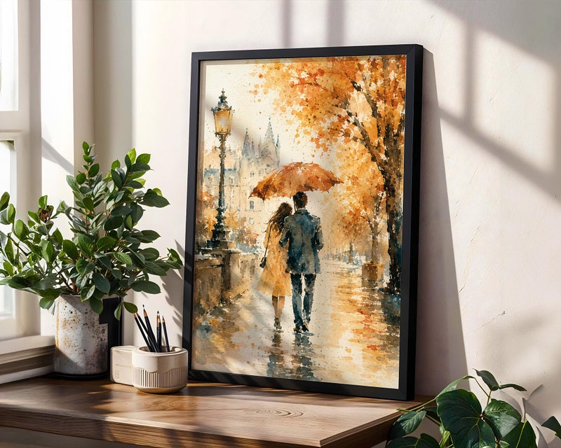 TNESSENTIAL Romantic Couple Poster, Love Wall Art, Romance Print, Couple Wall Art, Romantic Painting Decor - Image 4