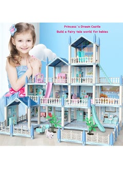 Beauenty Doll House Building Toys with Lights to Assemble Kitchen, Bedroom, Furniture, Garden, Dolls, Pets, Pink Play Dream House for Girls, Girls Toddler DIY Ideas Gifts  - Image 5
