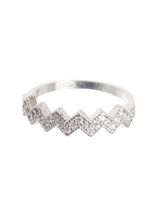 Akher el Ankoud - Classic Zircon Stone Ring Size 17 - Image 1