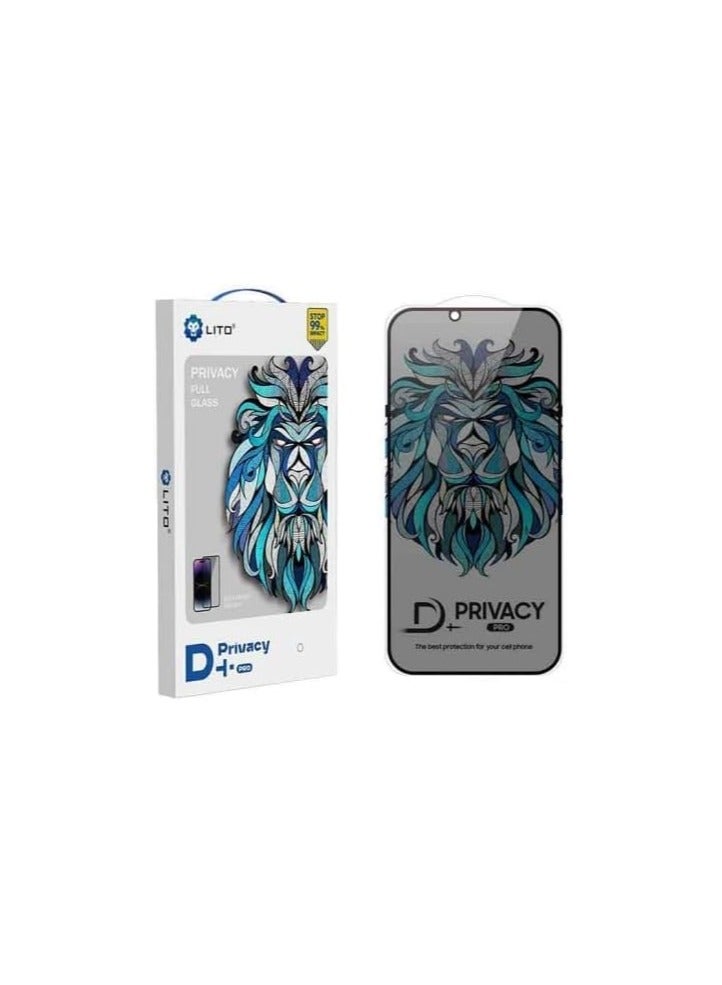 ليتو واقي شاشة زجاجي مقوى Li-to D+ للخصوصية | تغطية كاملة من الحافة إلى الحافة | مضاد للتوهج | مقاوم لبصمات الأصابع | حماية كاملة للشاشة (متوافق مع iPhone 16 Pro) - Image 2