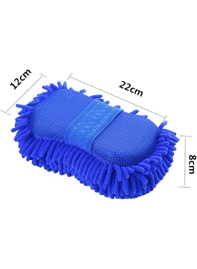 Linjie Car Wash Sponge，Car Wash Glove Fluff Free Car Wash Sponge Chenille Superfine Fiber Car Washing Sponge Used To Wash Various Types Of Vehicles - Image 3