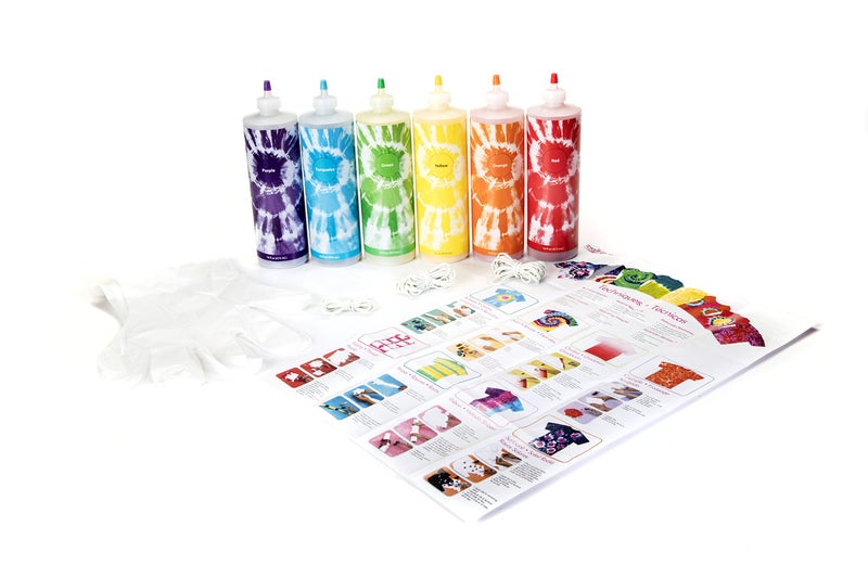 Tulip One-Step Tie-Dye Kit Extra Large Block Party 16 oz Easy Squeeze Bottles, All-in-1 Kit for Group Activity Tie-Dye, 6, Vibrant Colors - Image 2
