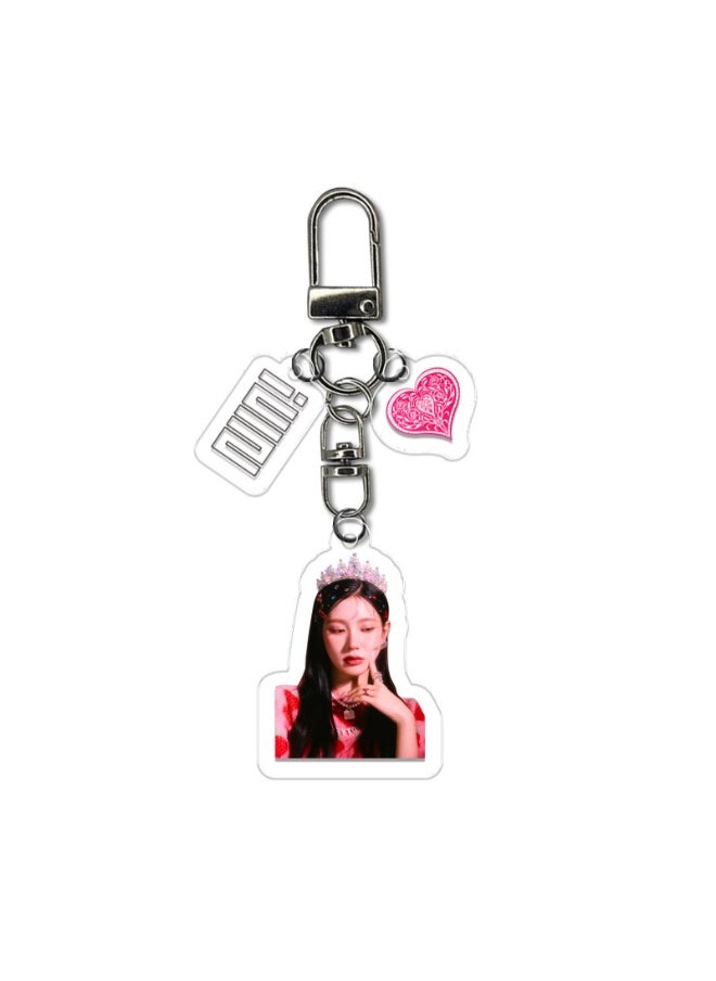 NIBEMINENT - New Gidle Girl Group Acrylic Pendant Keychain Song Yuqi Star Set Up Double-sided Pendant - Image 1