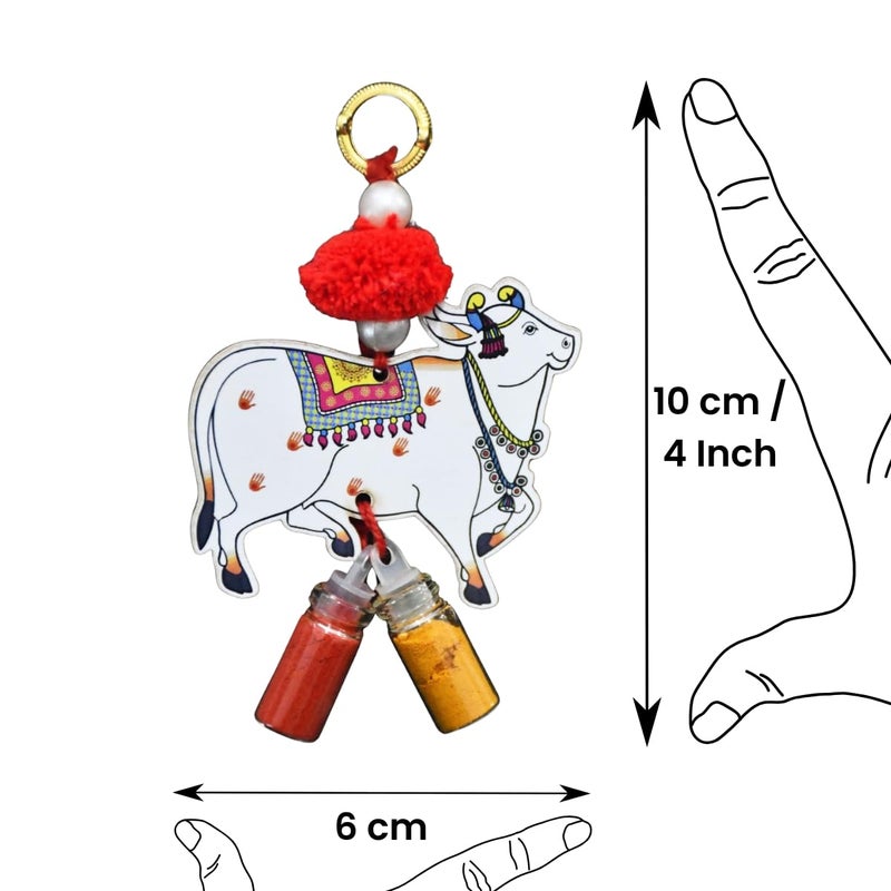 Natali Traders Pichwai Cow Haldi Kumkum for Return Gift Pack of 31 Decorative Pasupu Kumkum Pooja Items Bulk Wedding Return Gifts Thambulam Return Gifts Set - Image 2