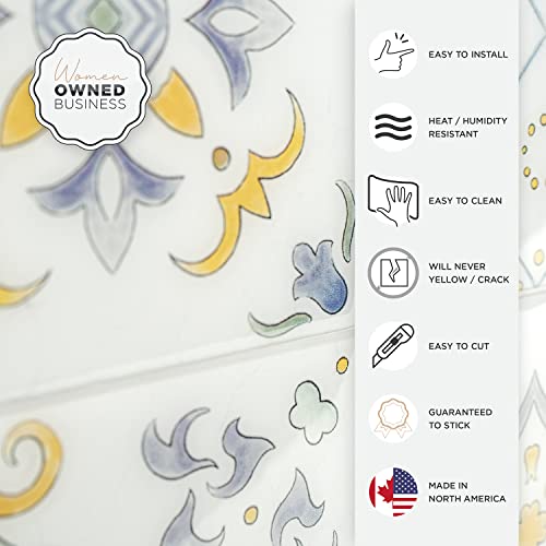SMART TILES Peel and Stick Backsplash - 5 Sheets of 9" x 9" - 3D Adhesive Peel and Stick Tile Backsplash for Kitchen, Bathroom, Wall Tile - Image 5