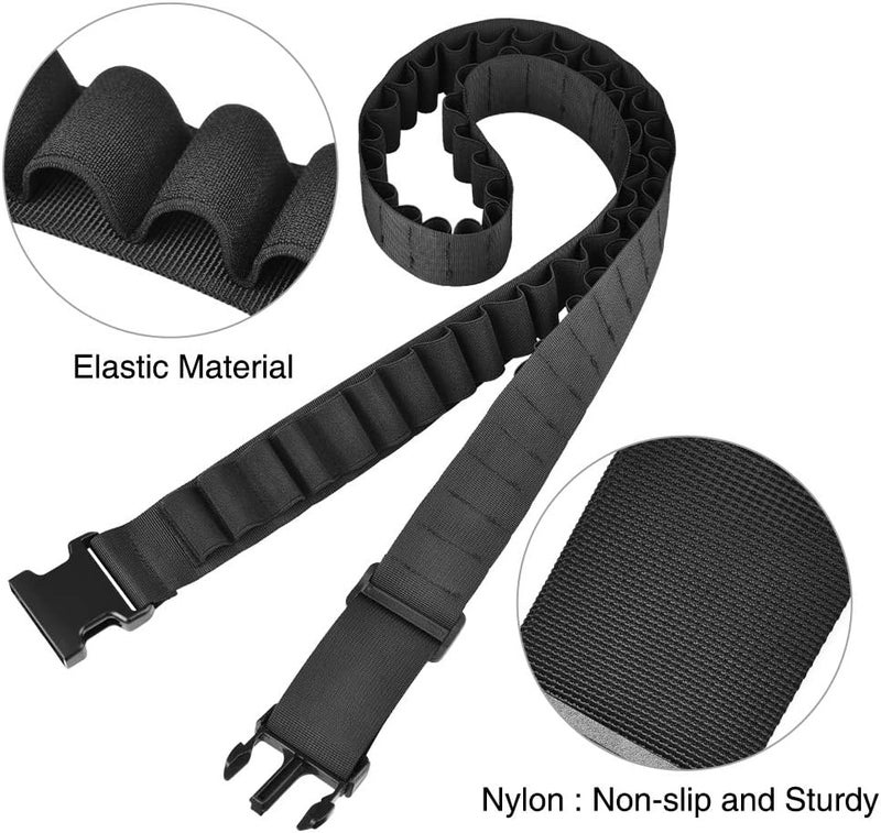 EZshoot Shotgun Shell Bandolier for 12 or 20 Gauge Large Capacity Adjustable Nylon Shell Shoulder Carrier Belt Hold 56 Shells - Image 4