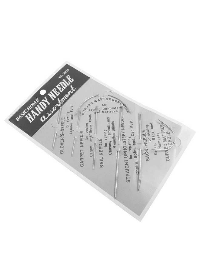 سورس تون مجموعة من 17 إبرة يدوية منزلية شديدة التحمل وخيط تنجيد قوي للغاية، و7 أنماط من إبر خياطة الجلد والقماش من SourceTon و3 ألوان من خيوط النايلون (50 ياردة من كل خيط) - Image 2