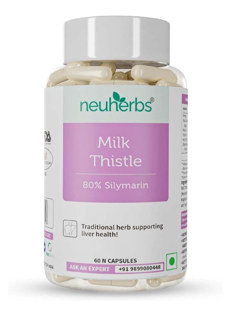 Neuherbs Neuherbs Milk Thistle liver detox supplement 60 Capsules  - Image 1