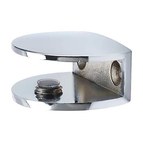 AWEN Adjustable Wood/Glass Shelf Bracket Solid Metal Wall Mount 4 Pcs or Two Pair,Polished Chrome (k140-4pcs) - Image 5