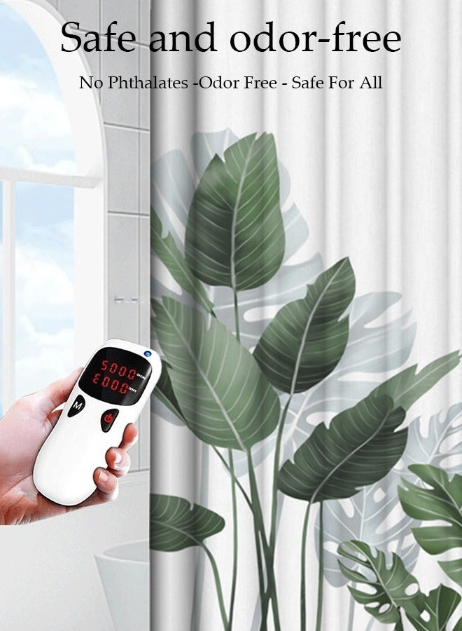 DUNISO 4 Pcs Bathroom Shower Curtain Set, Bathroom Sets with Rugs(Bath Mat, U Shape and Toilet Lid Cover Mat) and Shower Curtain With 12 Metal Hooks, Water Absorbent, Machine Washable Bath Rugs For Bathroom - Image 5