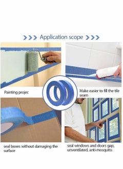 Y&D Blue Tape, 1 Roll Painters Multi Surface Masking Medium Adhesive Painting and Decoration Supplies (3.9 * 118 inch)  - Image 2