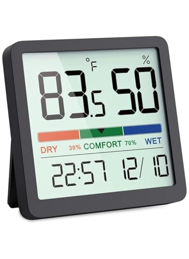 HOOKOR Humidity Gauge Indoor Thermometer - Digital Indoor Humidity Sensor Room Thermometer with Temperature Humidity Monitor, Accurate Hygrometer Temp Meter for Home Greenhouse Wine Cellar  - Image 1