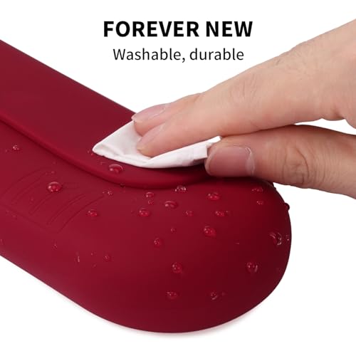 AGIKET Silicone Makeup Brush Holder Travel Cosmetic Bag：Soft Portable Cosmetic Face Brushes Holder with Upgrade Anti-Fall Out Magnetic Closure, Large Travel Makeup Brush Case - Red - Image 5