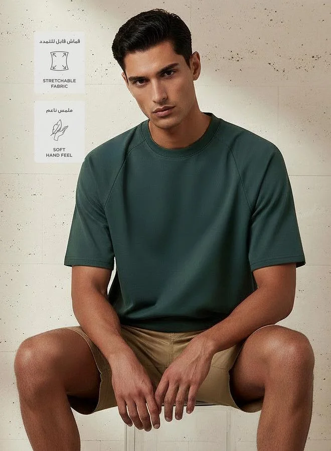 Love Pangolin Green Love Pangolin Men Raglan Sleeves Oversized T-shirt for Men | Best Price UAE