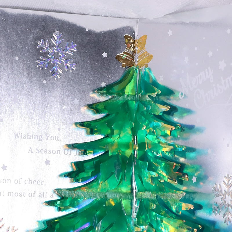 Christmas Greeting Cards, Sparkling Christmas Trees, Holiday Gifts For Friends, Blessing Messages, Three-Dimensional Cards, - Image 3