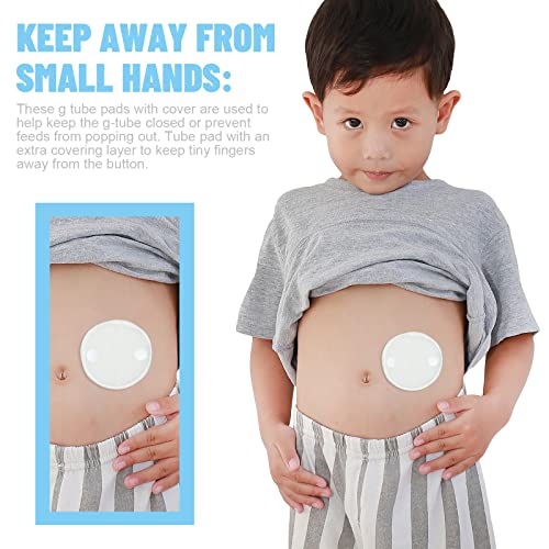 Sosation 20 Pack Feeding Tube Pads G Tube Button Pad with Cover Reusable Feeding Supplies Cotton Button Covers Peritoneal Abdominal Dialysis Peg Supplies for Nursing Care, White - Image 5