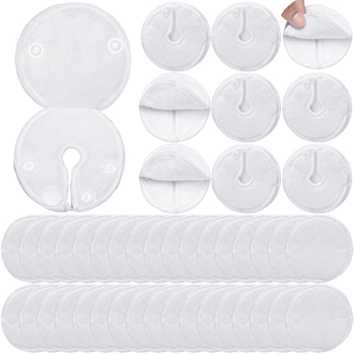 Sosation 20 Pack Feeding Tube Pads G Tube Button Pad with Cover Reusable Feeding Supplies Cotton Button Covers Peritoneal Abdominal Dialysis Peg Supplies for Nursing Care, White - Image 1