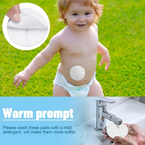 Sosation 20 Pack Feeding Tube Pads G Tube Button Pad with Cover Reusable Feeding Supplies Cotton Button Covers Peritoneal Abdominal Dialysis Peg Supplies for Nursing Care, White - Image 4
