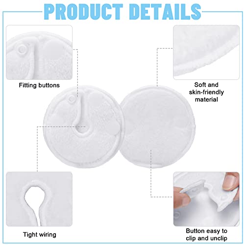 Sosation 20 Pack Feeding Tube Pads G Tube Button Pad with Cover Reusable Feeding Supplies Cotton Button Covers Peritoneal Abdominal Dialysis Peg Supplies for Nursing Care, White - Image 2