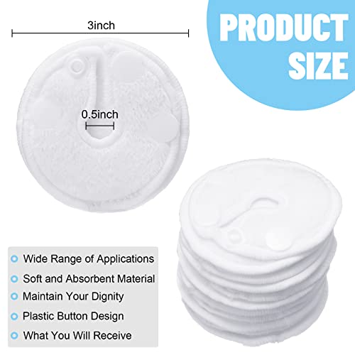 Sosation 20 Pack Feeding Tube Pads G Tube Button Pad with Cover Reusable Feeding Supplies Cotton Button Covers Peritoneal Abdominal Dialysis Peg Supplies for Nursing Care, White - Image 3