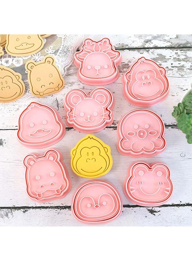 8 Mini Animal Cookie Cutters Set, 3D Raised Design Animal Embossing Stamps, 3D Embossing Cutters For Biscuit Fondant Cheese Baking, Children's Baking Set.  - Image 5