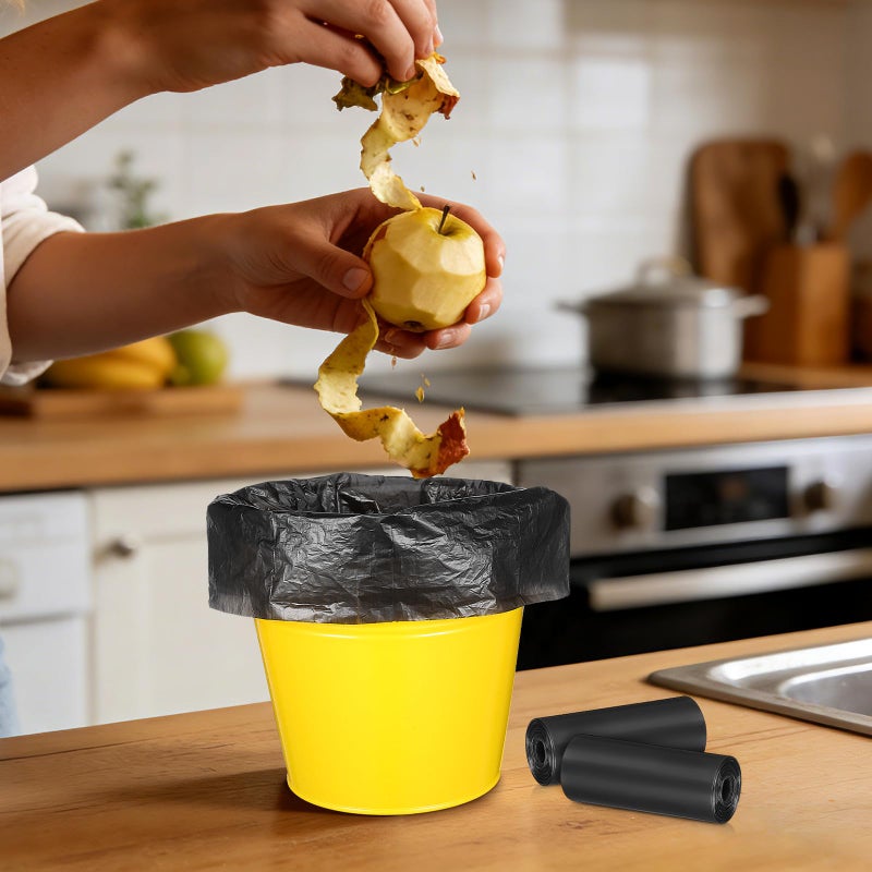 أكياس قمامة مظلمة صغيرة الحجم 100 قطعة، أكياس نفايات محمولة لمكتب، مناسبة للتخلص من نفايات الحيوانات الأليفة - Image 5