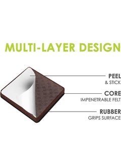 DIY Crafts DIY Crafts 4, 1-1/2 inch Square, 4 Pcs, 1-1/2 inch Square, Black Slip DIY Stick Non Slip Furniture Pads/Rubber Grips Self Adhesive Furniture Feet Floor Protectors, 1- (4, 1-1/2 inch Square)  - Image 2