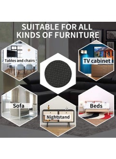 DIY Crafts DIY Crafts 4, 1-1/2 inch Square, 4 Pcs, 1-1/2 inch Square, Black Slip DIY Stick Non Slip Furniture Pads/Rubber Grips Self Adhesive Furniture Feet Floor Protectors, 1- (4, 1-1/2 inch Square)  - Image 4