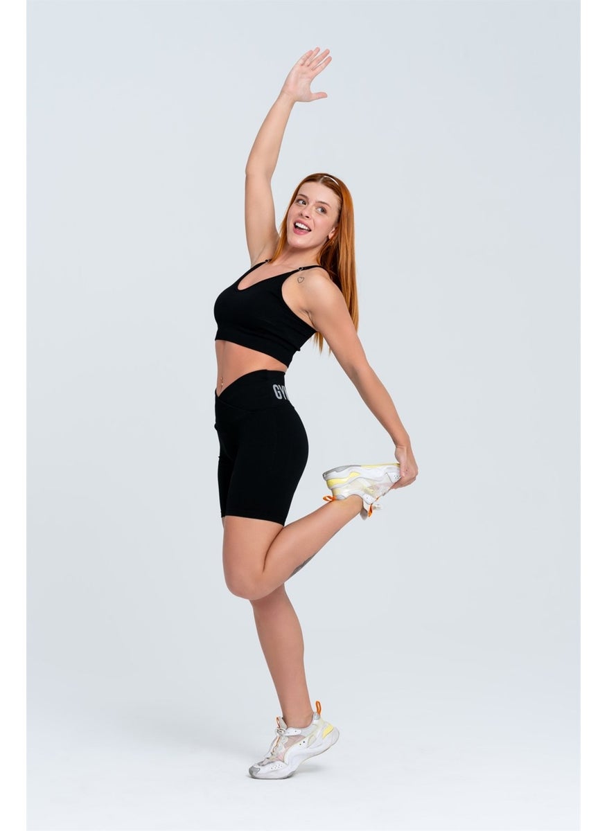 Gymwolves Women's Sports Shorts | Seamless Sports Shorts | Roving | Wrapped Model |  - Image 2