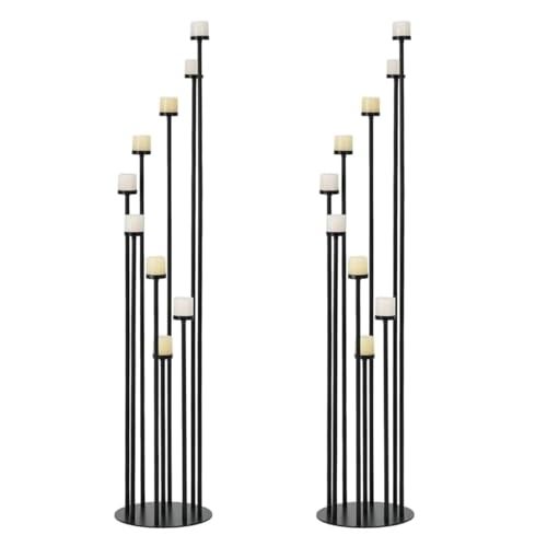 Fullvaseer Black 9 Arm Floor Candle Holder Candelabra for Home Decor, Weddings, Dinner Parties Formal Events - Image 1