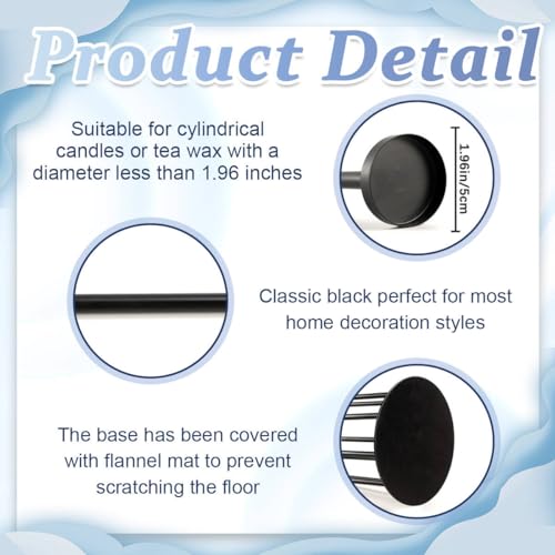 Fullvaseer Black 9 Arm Floor Candle Holder Candelabra for Home Decor, Weddings, Dinner Parties Formal Events - Image 3